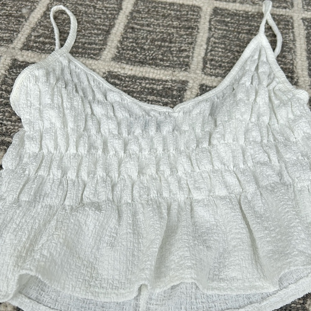 White Flowy going out top